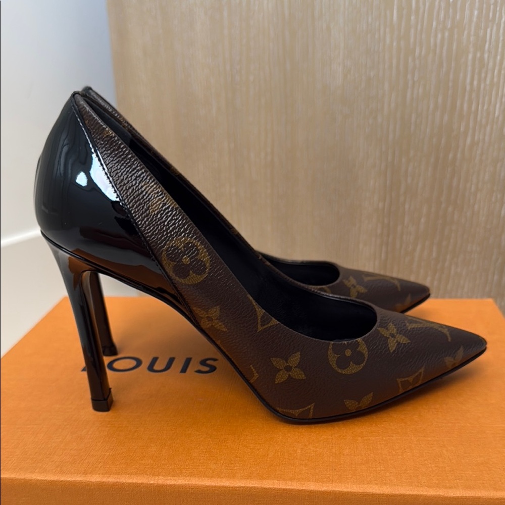 Louis Vuitton Cherie Monogram Leather Pump High Heel Stilettos - Picture 6 of 7